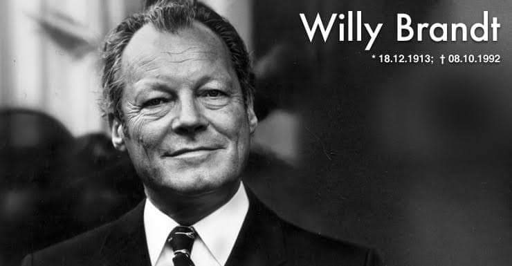 1992년 10월 8일, 서독의 제 4대 총리 빌리 브란트 (Willy Brandt, 1913 ~ 1992) 타계