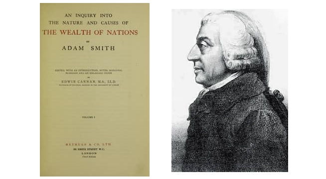 1776년 3월 9일, ‘경제학의 아버지’ 애덤 스미스(Adam Smith, 1723 ~ 1790)가 ‘국부론’ (An Inquiry into the Nature and Causes of the Wealth of Nations) 초판 간행