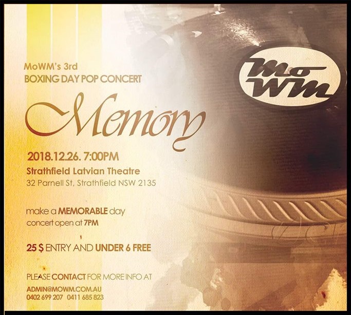 MoWM, 송년 Pop Concert 개최 – 12월 26일 Boxing Day에 ‘Memory’ 주제로