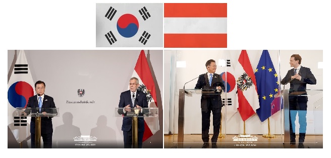 한국 · 오스트리아 정상회담과 기자회견 “오스트리아 대통령과 정상회담을 갖고 두터운 신뢰를 재확인했습니다” / 총리 회담 후 기자회견 “한국 · 오스트리아 관계는 ‘전략적 동반자 관계’로 격상되었습니다”